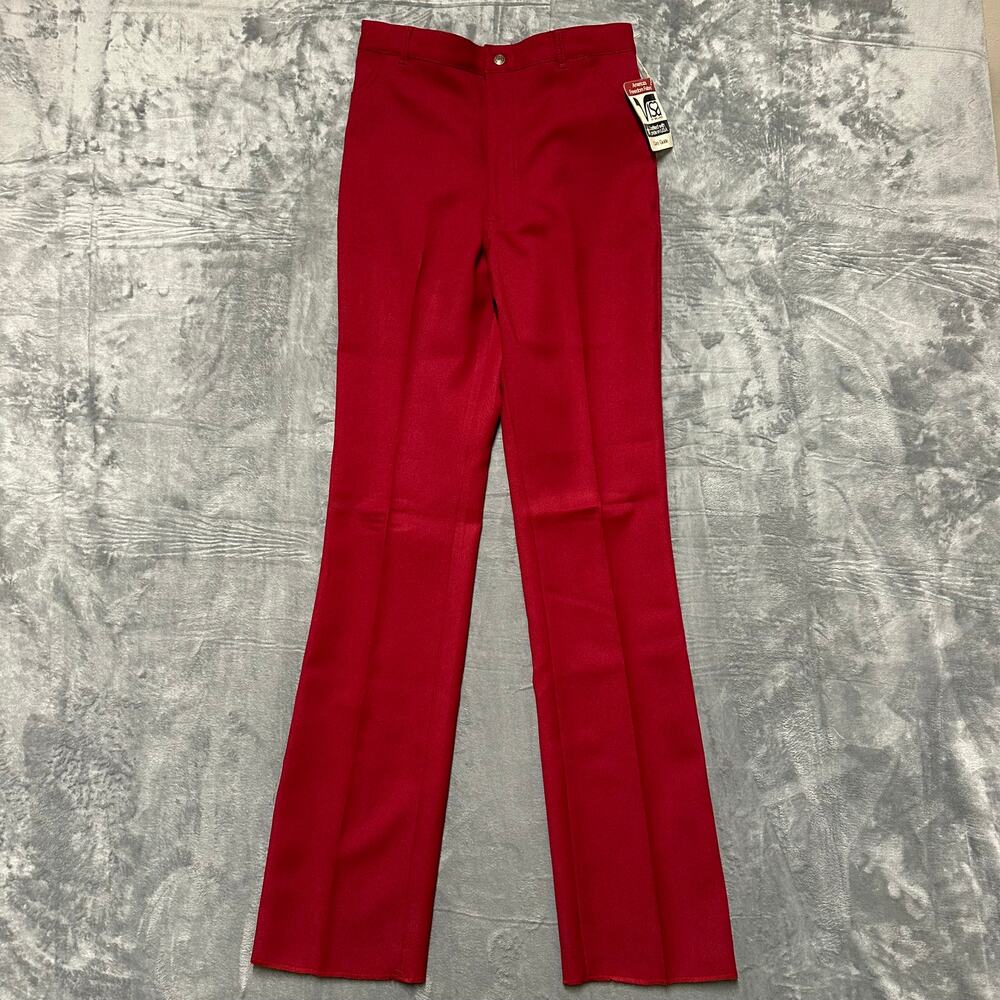 New Vintage Lady Dickson Jenkins Western Flared Pants Women's Sz 30 Red Unhemmed